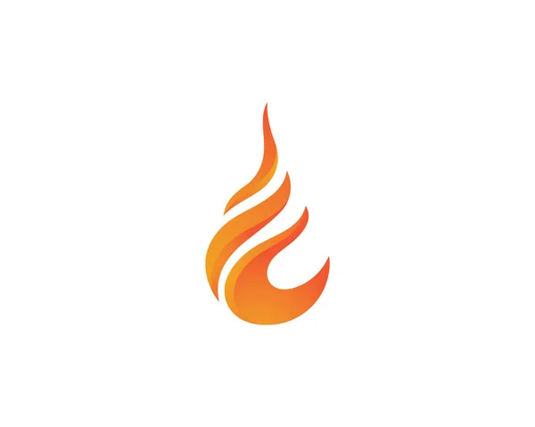 Fuego Llama Logo Plantilla Vector Ilustración Diseño — Archivo Imágenes Vectoriales