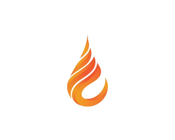 Alev Ateş Etmek Vektör Çizim Tasarım Logo Şablonu — Stok Vektör