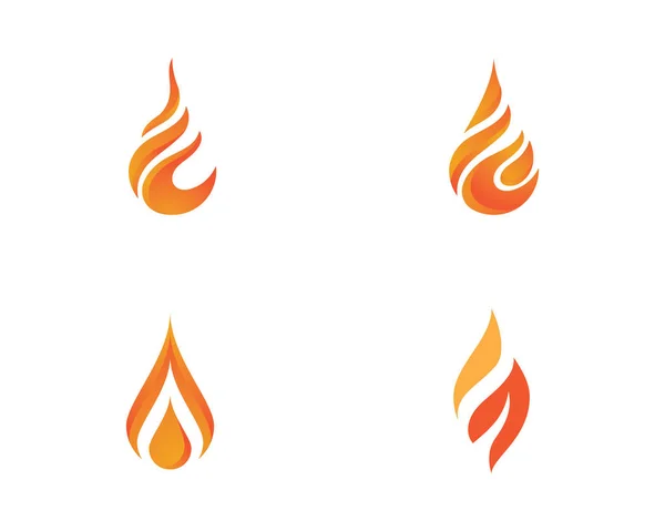 Feuer Flamme Logo Vorlage Vektor Illustration Design — Stockvektor
