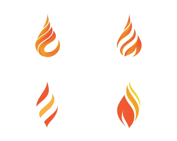 Fire Flame Logo Template Vector Illustration Design — Stock Vector
