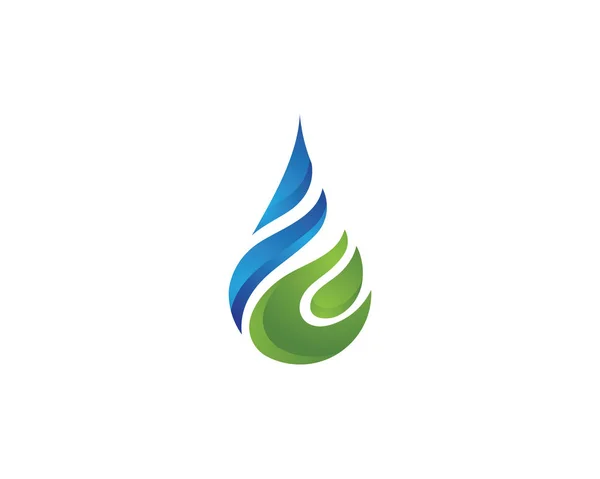 Agua Gota Logotipo Plantilla Vector Ilustración Diseño — Vector de stock