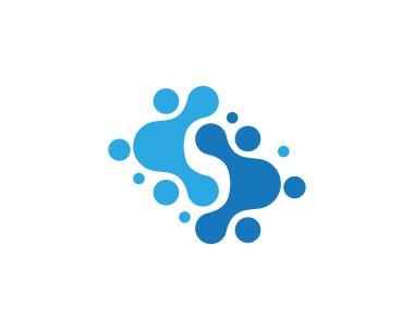 Molekül sembolü logo şablonu vektör illüstrasyon tasarımı 