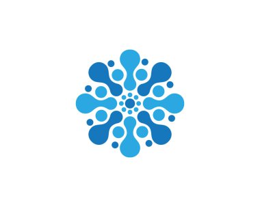 Molekül sembolü logo şablonu vektör illüstrasyon tasarımı 