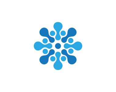 Molekül sembolü logo şablonu vektör illüstrasyon tasarımı 