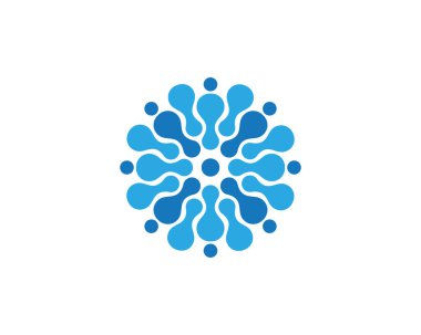 Molekül sembolü logo şablonu vektör illüstrasyon tasarımı 