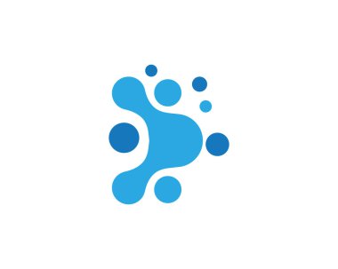 Molekül sembolü logo şablonu vektör illüstrasyon tasarımı 