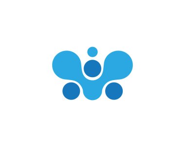 Molekül sembolü logo şablonu vektör illüstrasyon tasarımı 