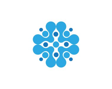 Molekül sembolü logo şablonu vektör illüstrasyon tasarımı 