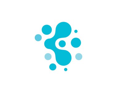 Molekül sembolü logo şablonu vektör illüstrasyon tasarımı 