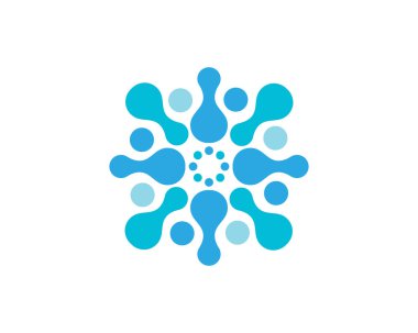 Molekül sembolü logo şablonu vektör illüstrasyon tasarımı 