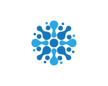 Molekül sembolü logo şablonu vektör illüstrasyon tasarımı 