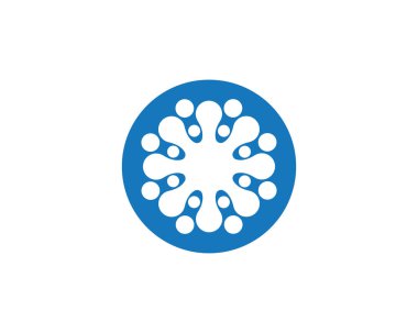 Molekül sembolü logo şablonu vektör illüstrasyon tasarımı 