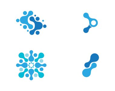 Molekül sembolü logo şablonu vektör illüstrasyon tasarımı 