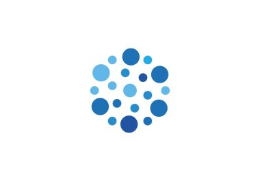 molekül logo vektör şablonu