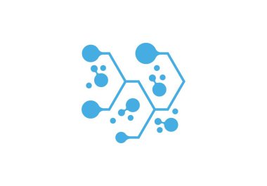 molekül logo vektör şablonu