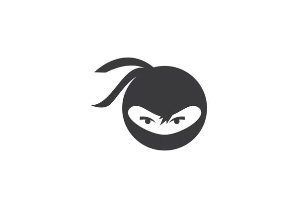Ninja Logo Vektor Icon Vorlage — Stockvektor