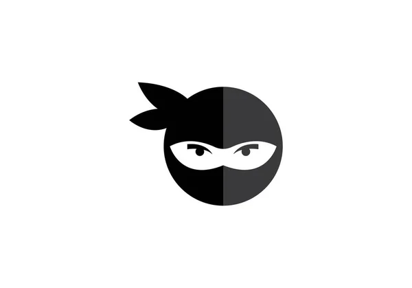 Ninja Logo Vektor Icon Vorlage — Stockvektor