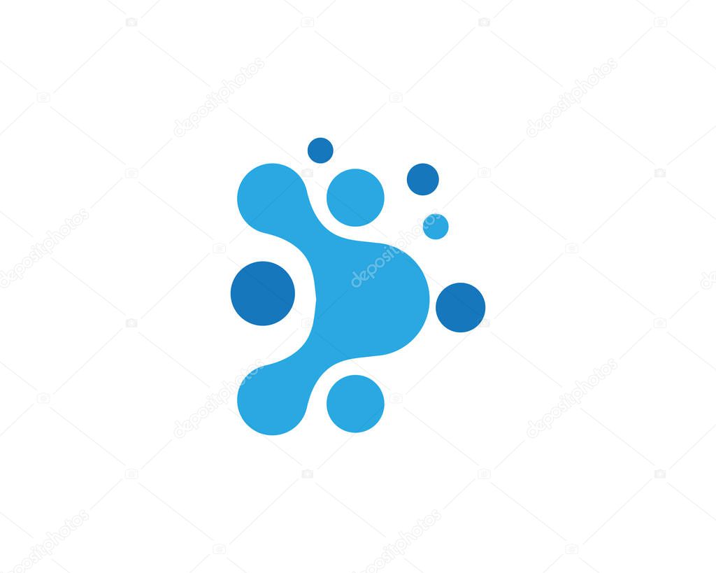 Molecule symbol logo template vector illustration design