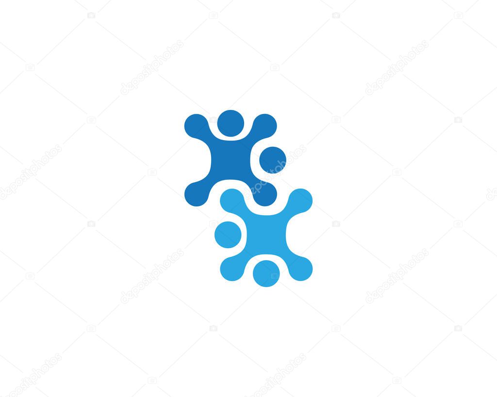 Molecule symbol logo template vector illustration design