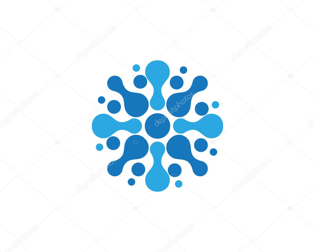 Molecule symbol logo template vector illustration design