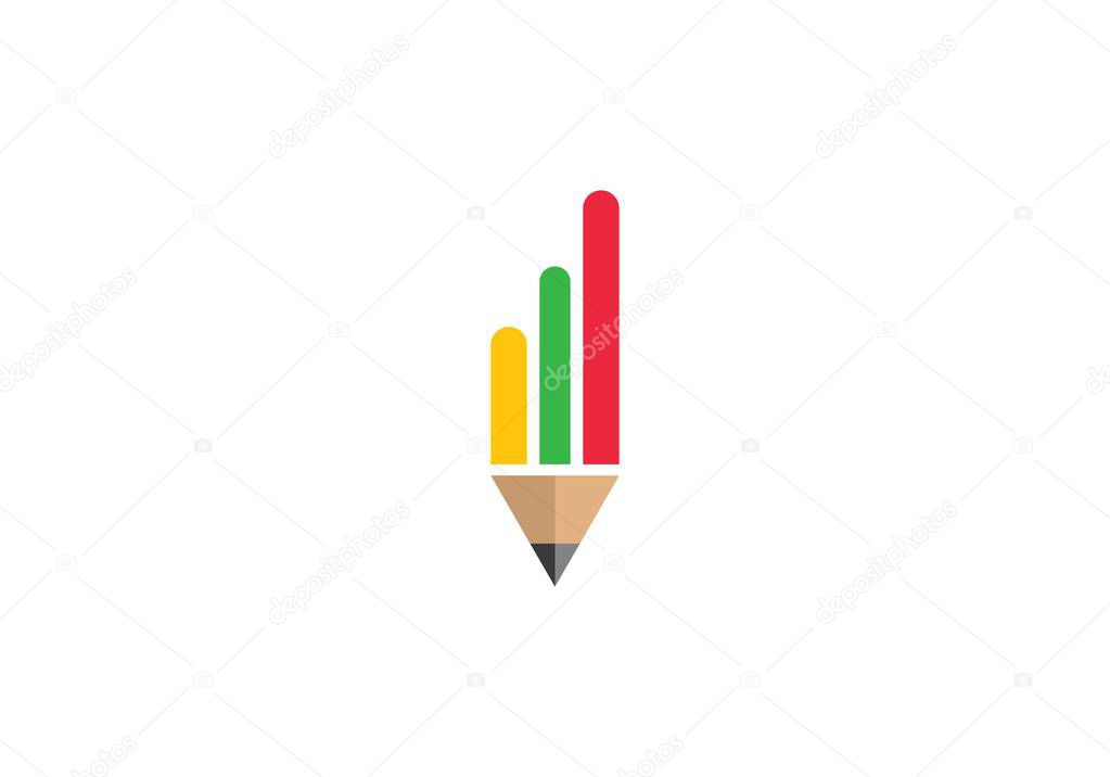 Pencil logo vector icon template