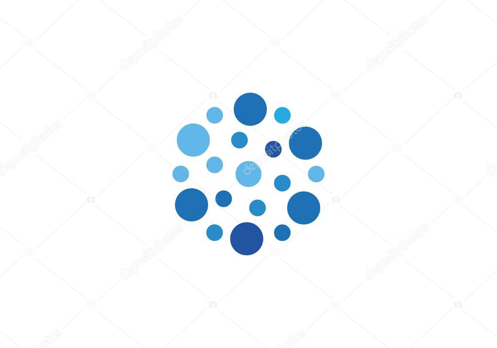Molecule logo vector template