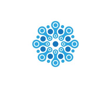 Molekül sembolü logo şablonu vektör illüstrasyon tasarımı 