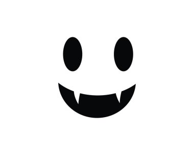 Düz tasarım karakter simgeler vektör çizim hayalet