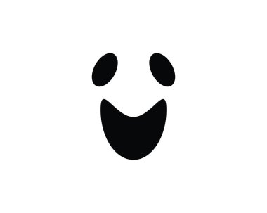 Düz tasarım karakter simgeler vektör çizim hayalet