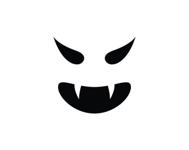 Düz tasarım karakter simgeler vektör çizim hayalet