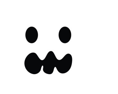 Düz tasarım karakter simgeler vektör çizim hayalet