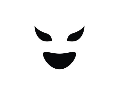 Düz tasarım karakter simgeler vektör çizim hayalet