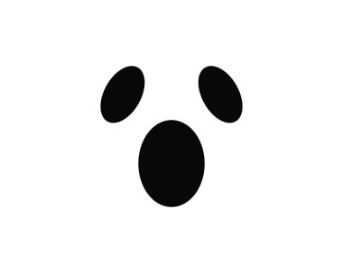 Düz tasarım karakter simgeler vektör çizim hayalet