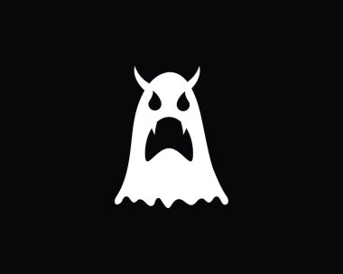 Düz tasarım karakter simgeler vektör çizim hayalet