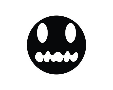 Düz tasarım karakter simgeler vektör çizim hayalet