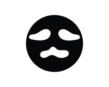 Düz tasarım karakter simgeler vektör çizim hayalet