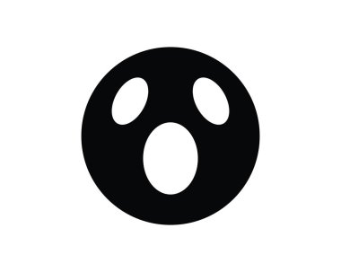 Düz tasarım karakter simgeler vektör çizim hayalet