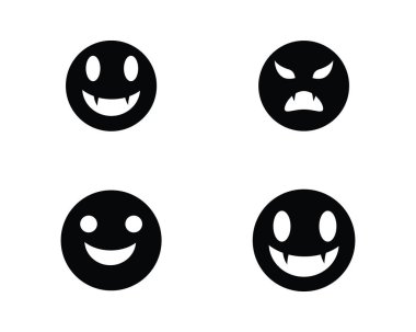 Düz tasarım karakter simgeler vektör çizim hayalet