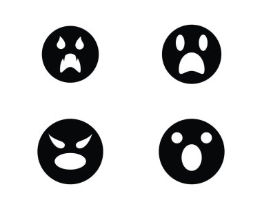 Düz tasarım karakter simgeler vektör çizim hayalet