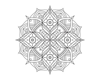 Mandala güzellik süsleme vektör simge illüstrasyon desig