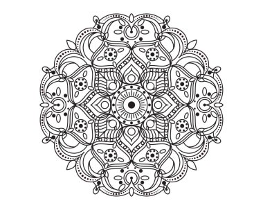 Mandala güzellik süsleme vektör simge illüstrasyon desig