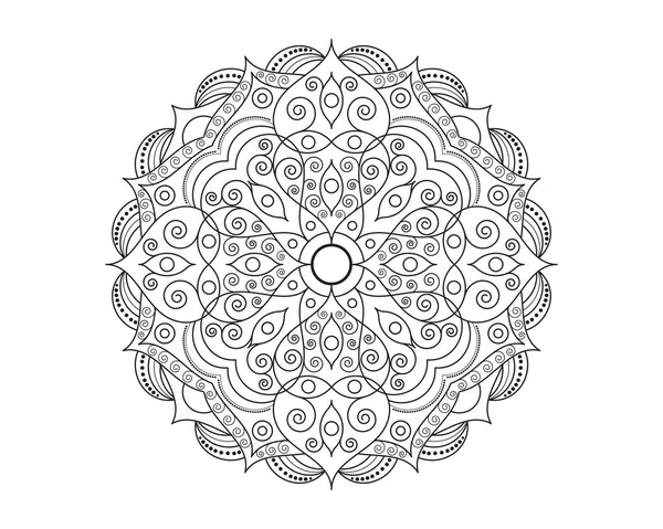 Mandala Güzellik Süsleme Vektör Simge Illüstrasyon Desig — Stok Vektör