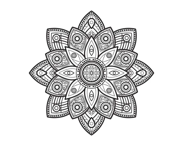 Mandala Krásy Ornament Vektorové Ikonu Obrázku Desig — Stockový vektor