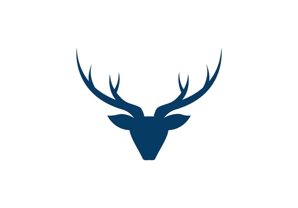 Illustrazione Vettoriale Del Modello Del Logo Del Cervo — Vettoriale Stock