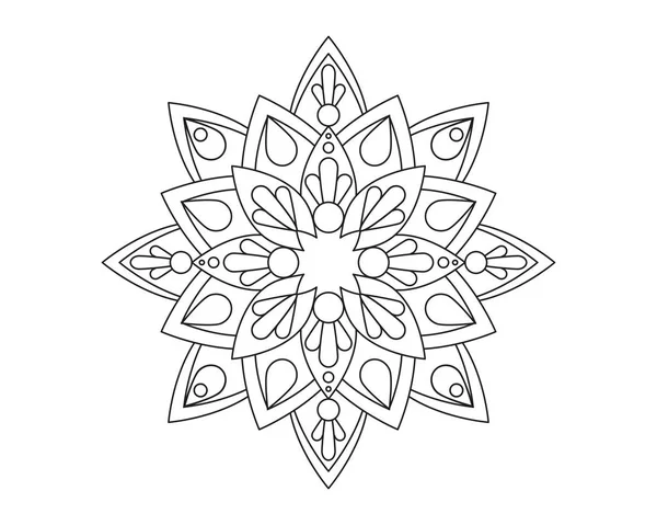 Mandala güzellik süsleme vektör simge illüstrasyon tasarım