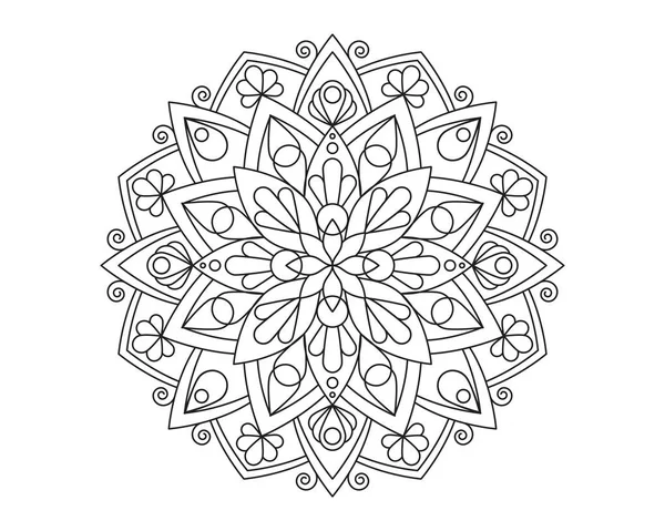 Mandala Krása Vektorové Ornament Ikona Ilustrace Design — Stockový vektor