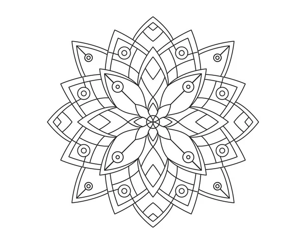 Mandala Beauté Ornement Icône Vectorielle Illustration Design — Image vectorielle