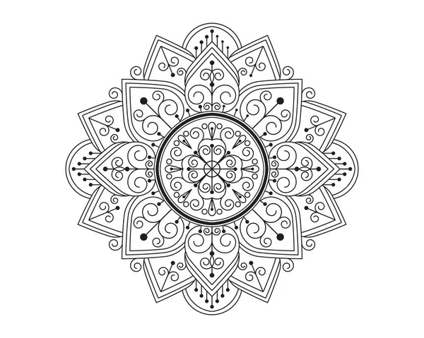 Mandala Beleza Ornamento Vetor Ícone Ilustração Design —  Vetores de Stock