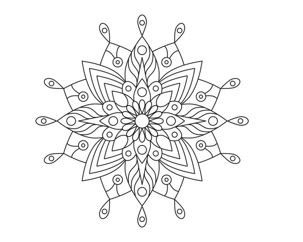 Mandala Krása Vektorové Ornament Ikona Ilustrace Design — Stockový vektor