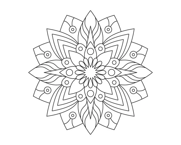 Mandala Beleza Ornamento Vetor Ícone Ilustração Design —  Vetores de Stock